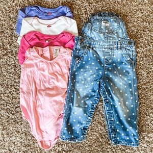 24M OshKosh B’Gosh/Carters overalls and onesies